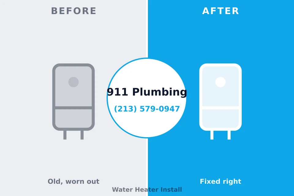Before and after: plumbing company WaKeeney, KS